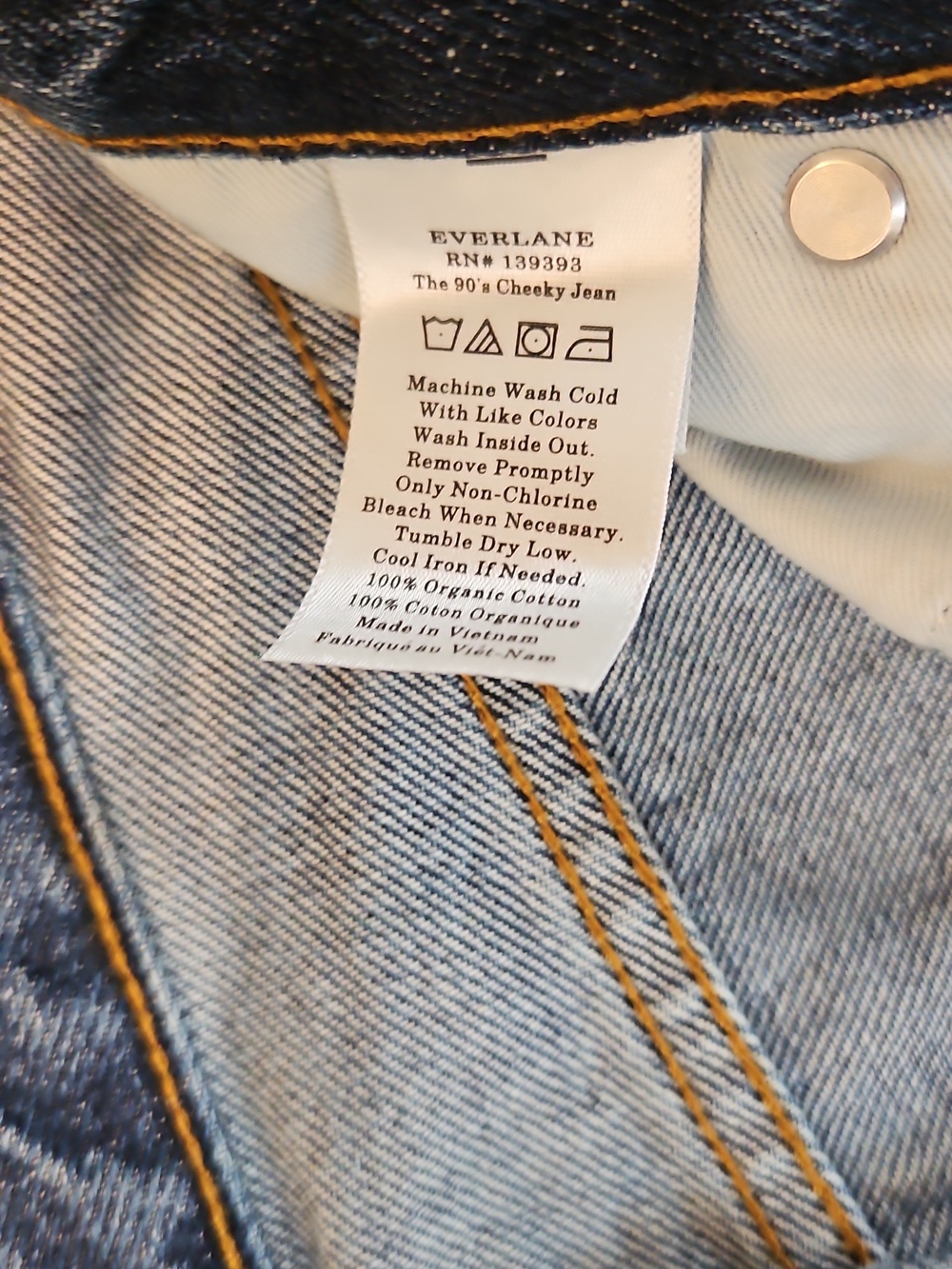 Everlane The 90's Cheeky Jean Organic Cotton - 29 Crop Deep Atlantic 26.5 Inseam - Picture 6 of 8